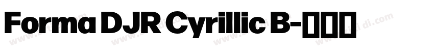 Forma DJR Cyrillic B字体转换